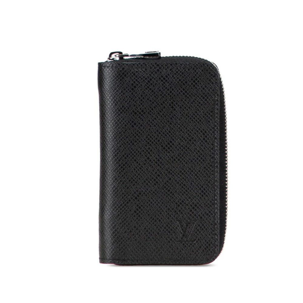 Louis Vuitton Taiga Zippy Coin Case Ardoise Black Leather